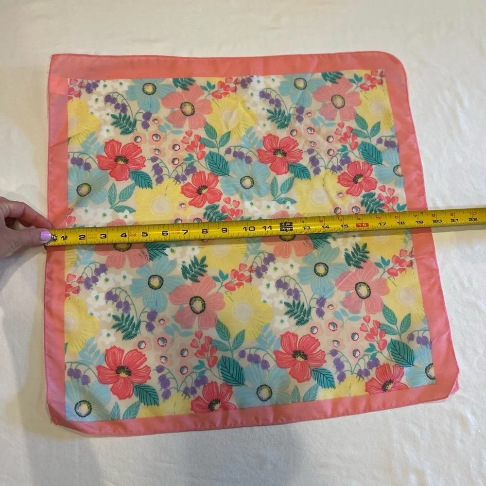 Vintage Pastel Floral Scarf